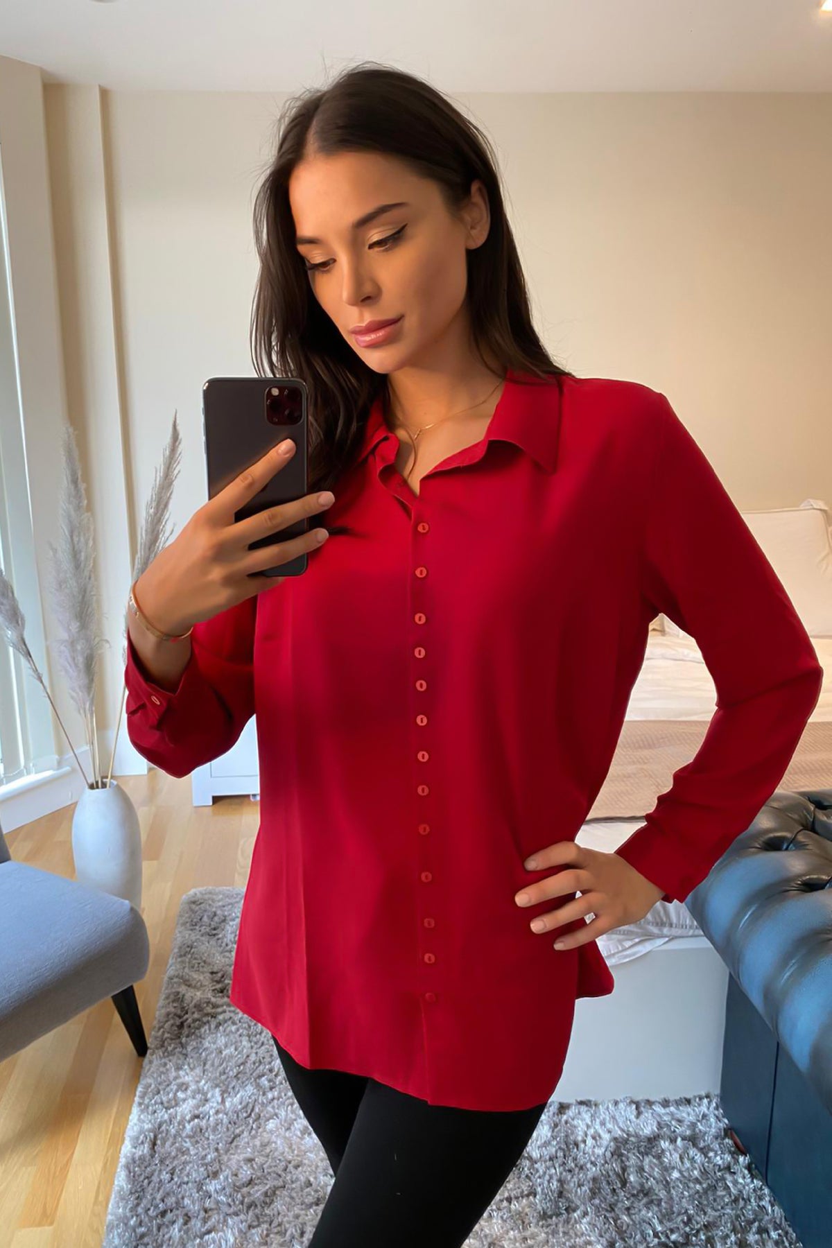 Oversized Shirt in Red