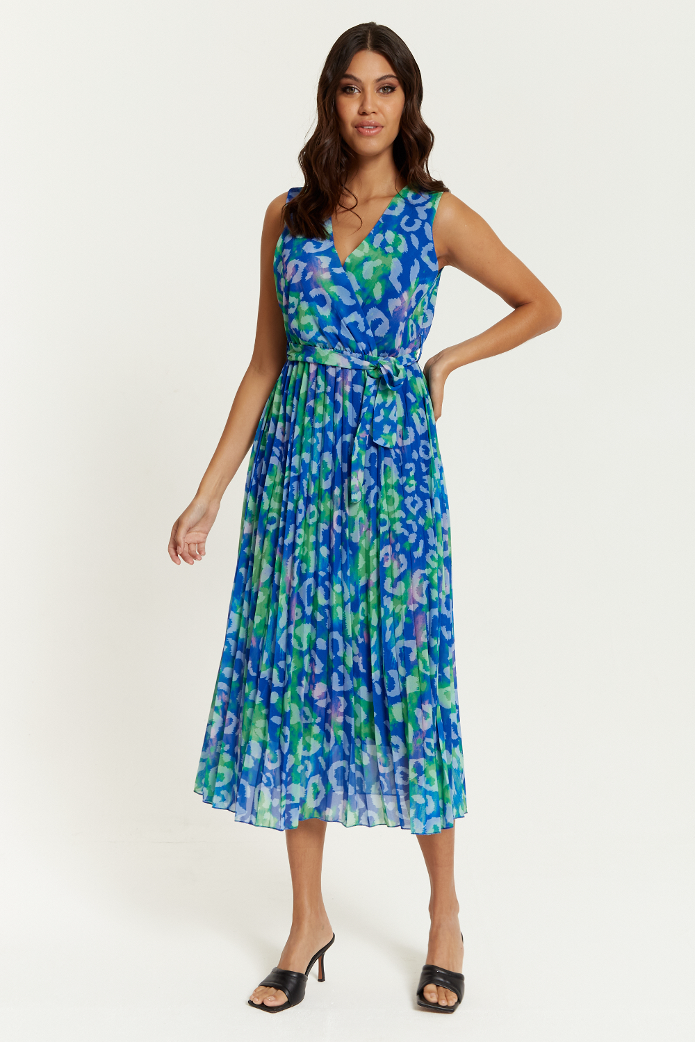 Green leopard print dress uk sale