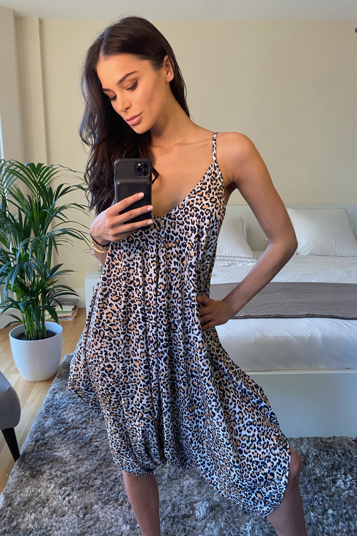 Harem Jumpsuit in Leopard Print