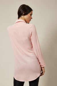 Long Sleeves Oversized Shirt In Pink
