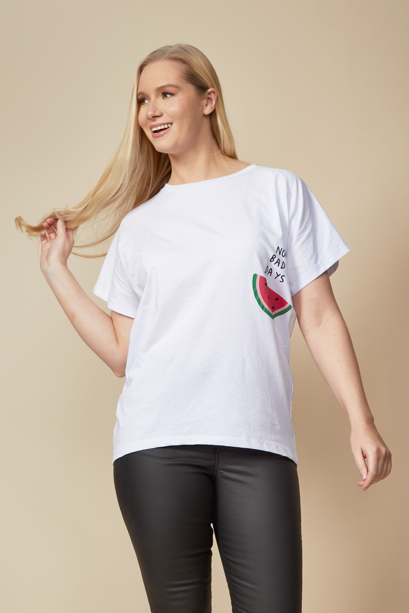 Oversized Watermelon T-Shirt in White