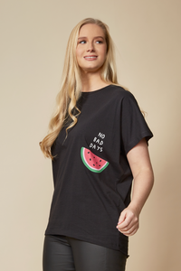 Oversized Watermelon T-Shirt in Black