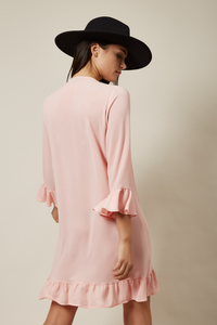 Oversized Frilled Dress in Pink