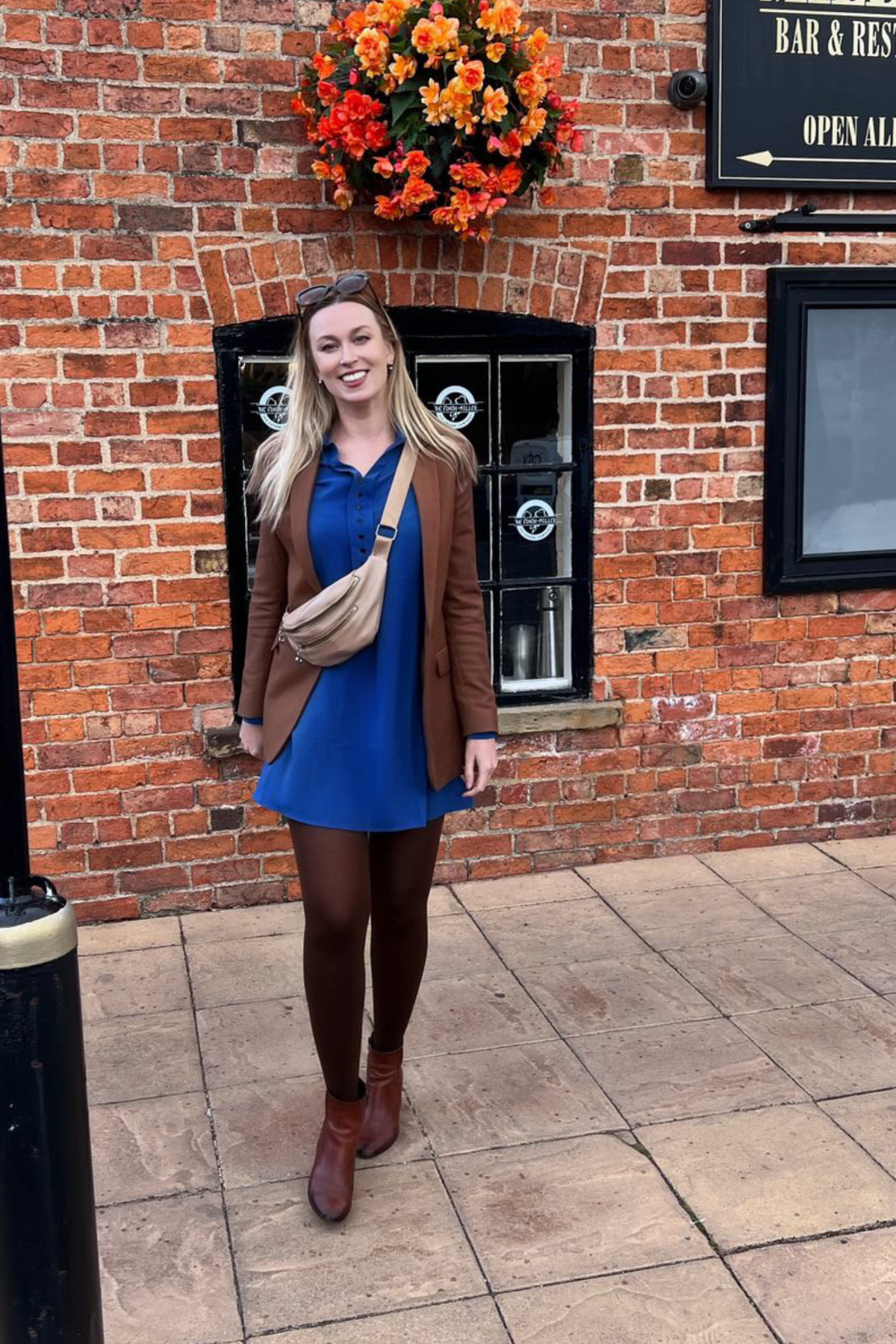 Tunic Shirt with Button Details in Blue