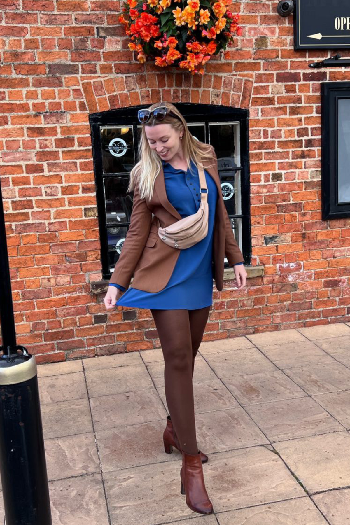 Tunic Shirt with Button Details in Blue