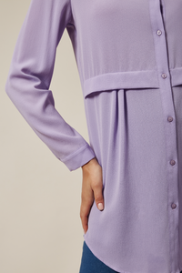 Long Sleeves Oversized Shirt In Lilac
