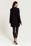 Long Sleeves Tunic with Button Details in Black