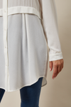 Long Sleeves Oversized Shirt In White