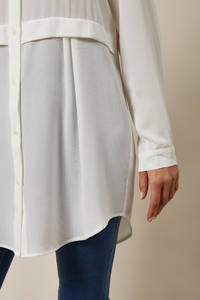 Long Sleeves Oversized Shirt In White