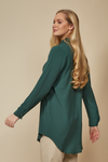 Long Sleeves Oversized Shirt in Green