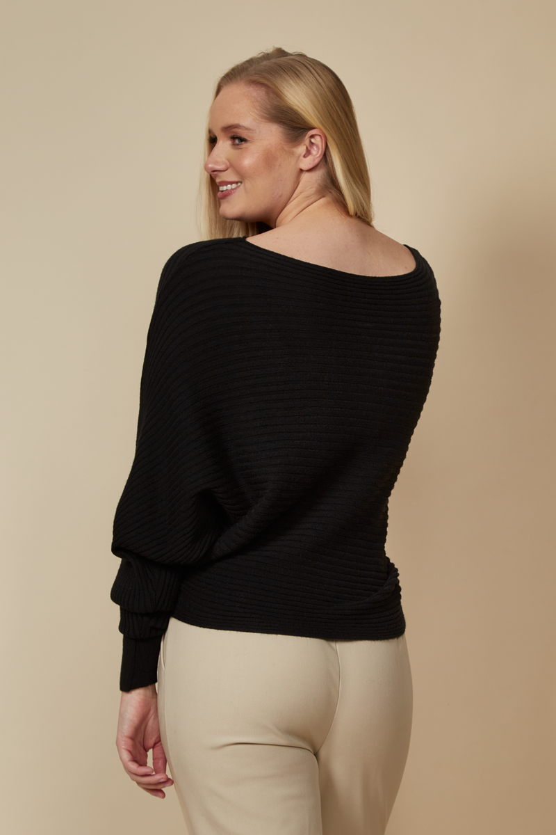 Batwing Jumper in Black HOXTON GAL