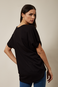Sequin Star T-Shirt Black