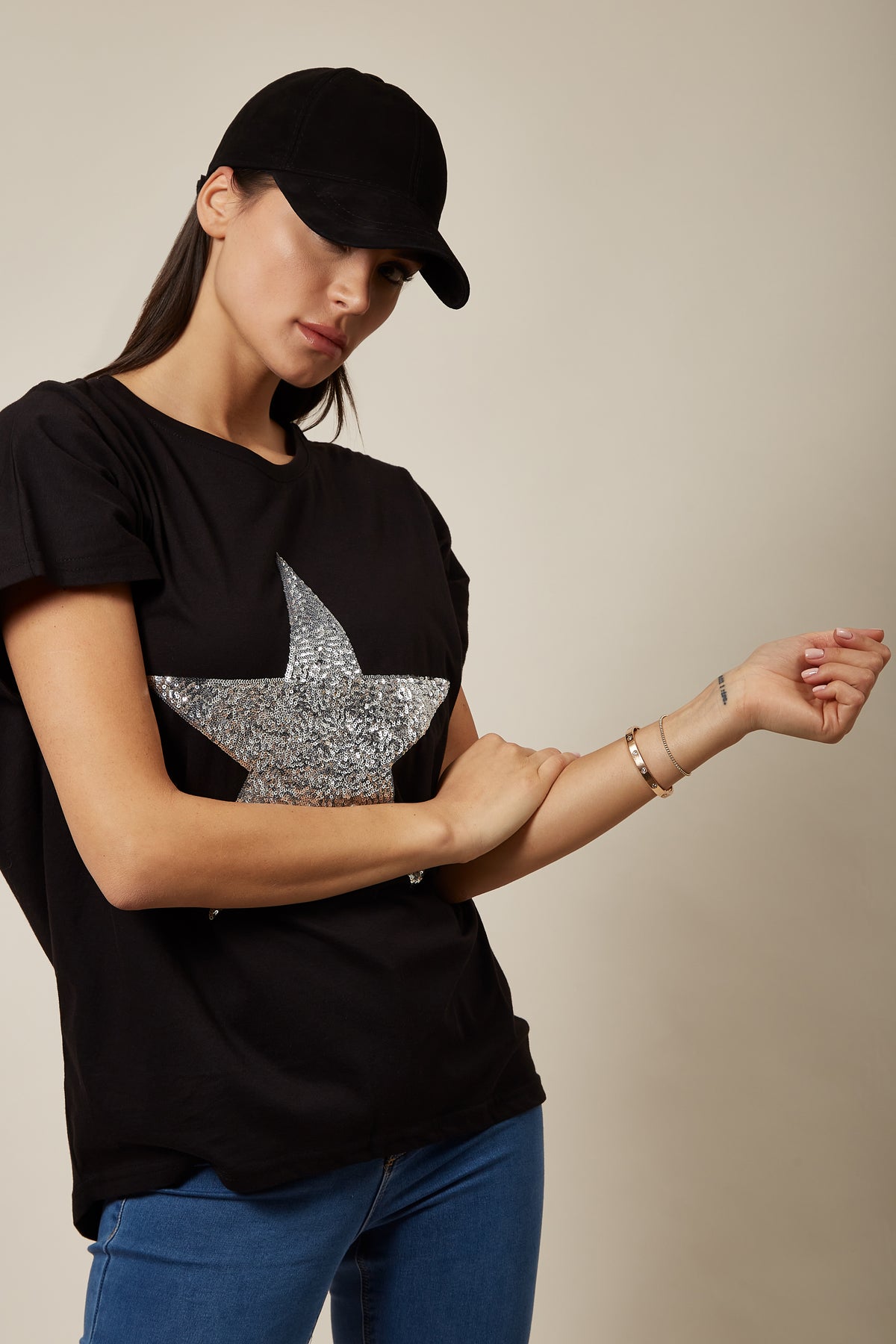 Suede Cap in Black