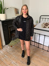 Padding Quilting Jacket with Pocket Details in Black