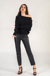 Black Knitted Relaxed Fit Jumper