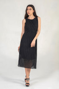 Sleeveless Midi Dress In Black