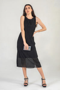 Sleeveless Midi Dress In Black